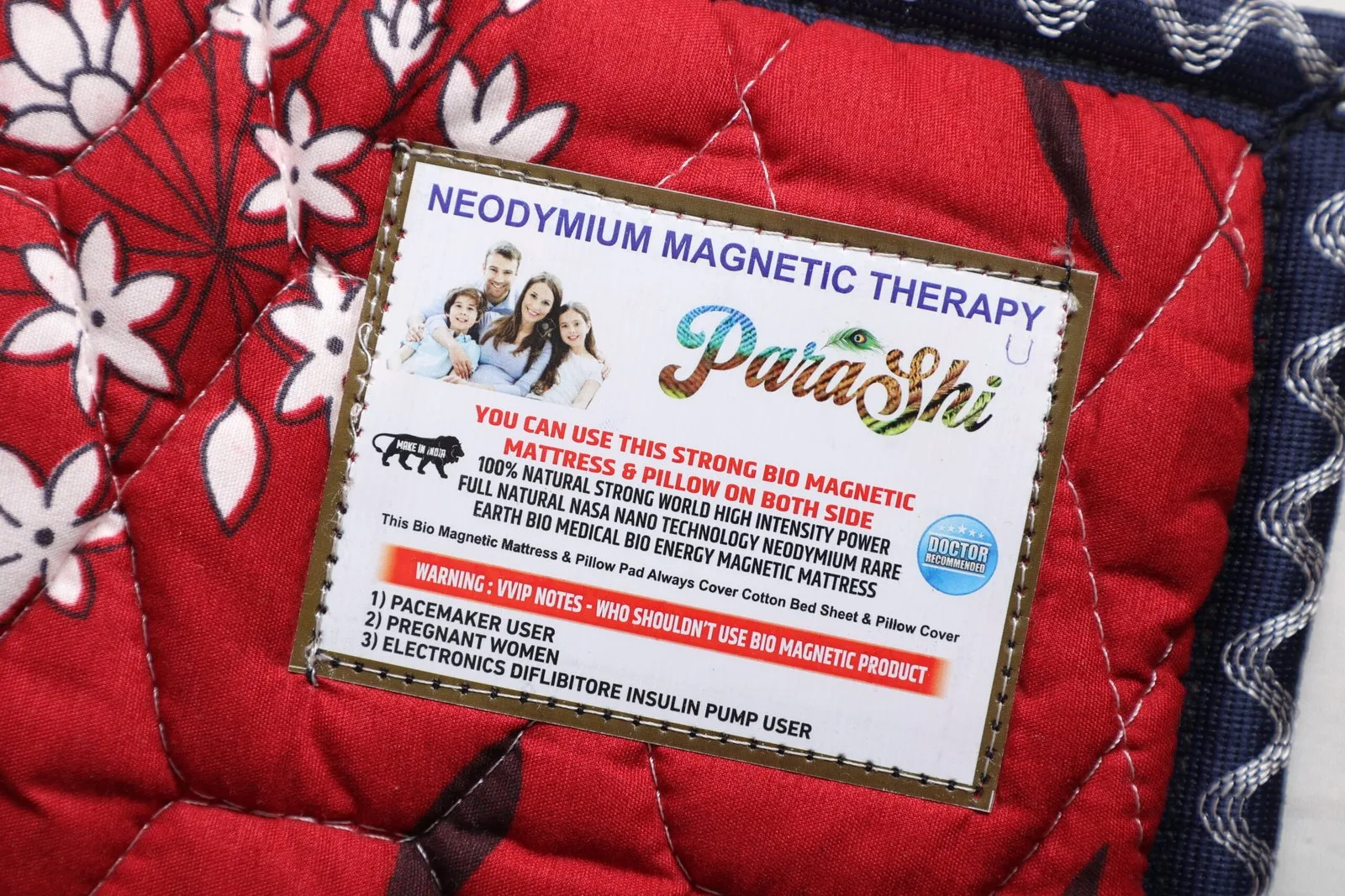 ParaShi Bio Energy Magnetic Mattress Topper 5 x 6 ft with 2 Pillow Pad | Bio Magnetic Water Energy Pad, Hand Bracelet and Hand Belt Combo Kit for Deep Sleep and Pain Relief - Image 8